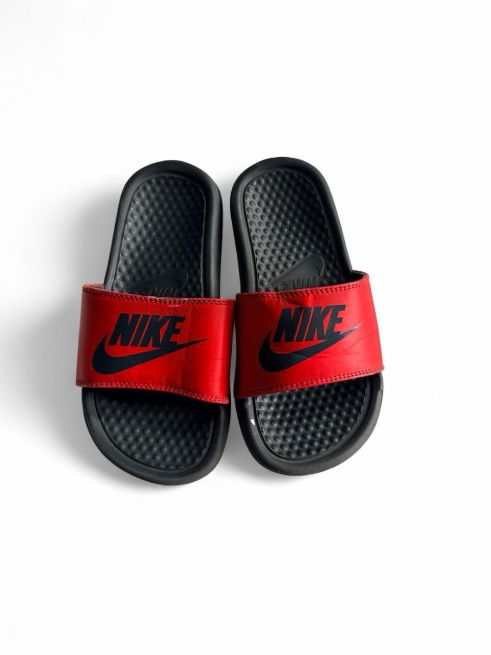 Nike Benassi JDI Slides Boys Youth 2Y Red Black University Red 555628-600